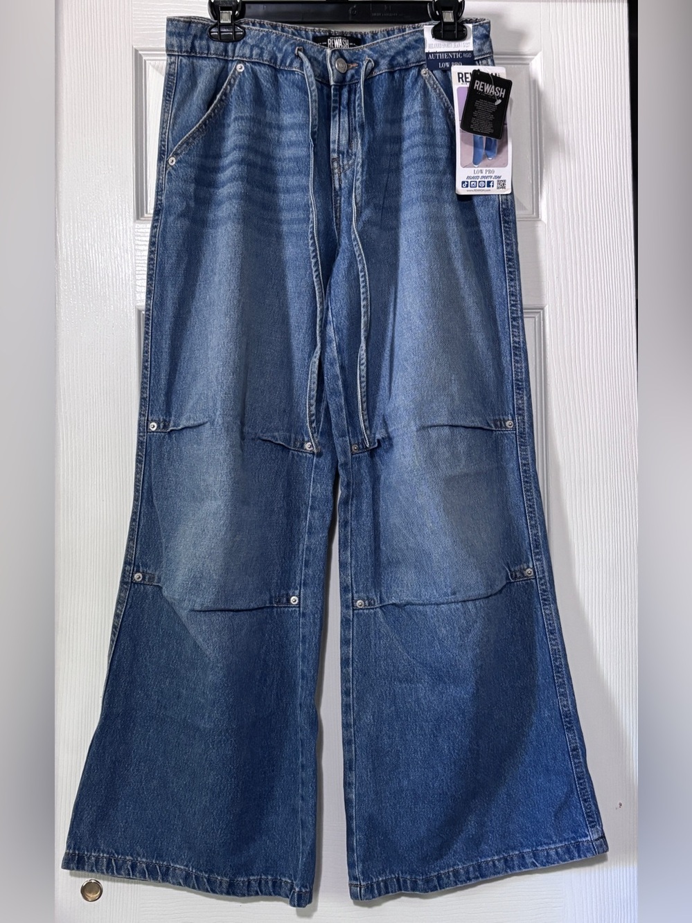 Rewash Women's Light Blue Low Pro Relaxed Sporty Jeans Size 5/27
